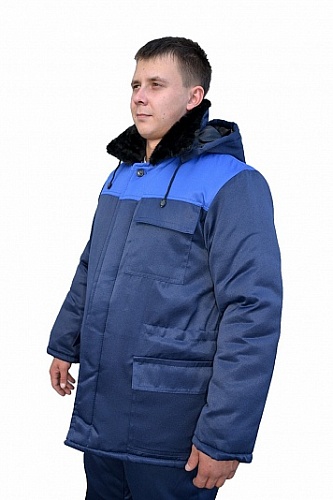 Куртка №201 для защиты от пониженных температур синий+василек