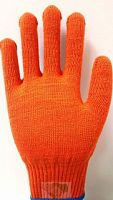 Перчатки оранжевые из смесовой пряжи