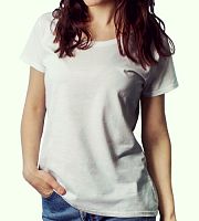Женская футболка ,белая , х/б 100% , 160 гр/м